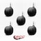 Service Caster 3'' Black Heavy Duty Floor Safe Twin Wheel Caster 3/8'' Threaded Stem, 5PK SCC-TS02S75-TPR-BLK-381610-5 - alternate 2